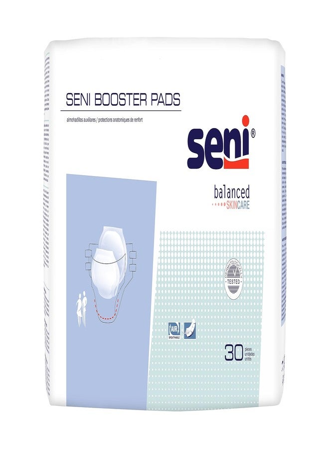 Seni Unisex Incontinence Booster Pad, 25" Length, 30 Count (1 Pack of 30), Enhances Absorbency of Adult Briefs and Underwear, Super Absorbent Core, for Men and Women - Image 1